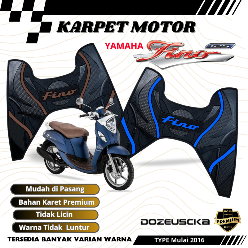 Karpet Motor Yamaha Fino Alas Kaki Fino/Pijakan Kaki Fino bahan karet premium