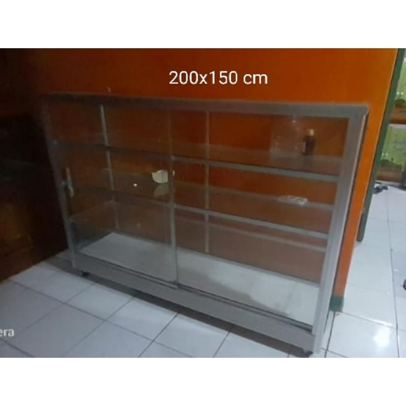 Etalase Display Showcase warung sembako toko konter pulsa hp
