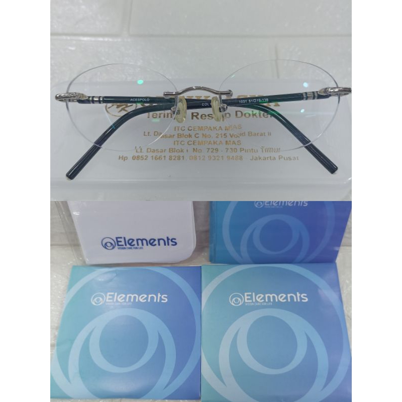 PAKET FRAME OVAL LENSA ESSILOR ELEMENT BLUERAY NIGHT VISION