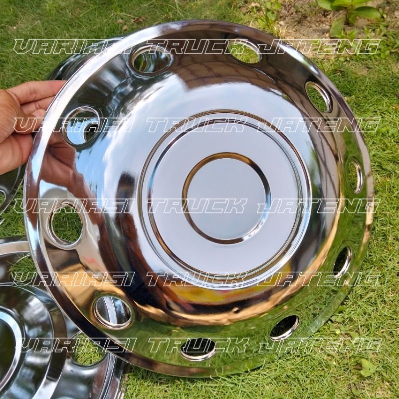 weldop truk ring 16 model laksana stainless chrom bonus dudukan