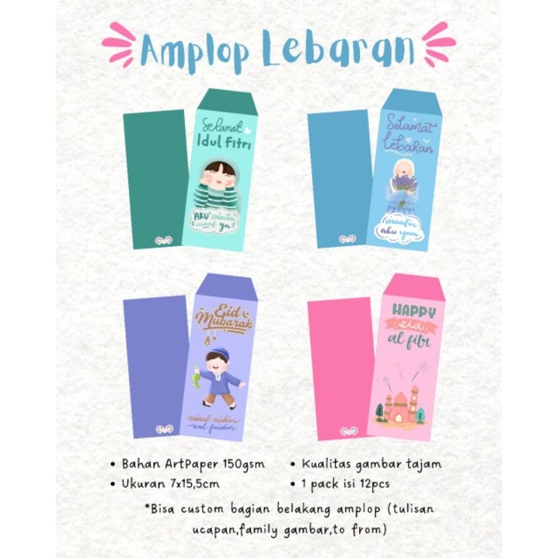 

Amplop Lebaran Panjang [12pcs] | Amplop Lebaran Custom | Amplop lucu | sugar rush series | angpao idul fitri