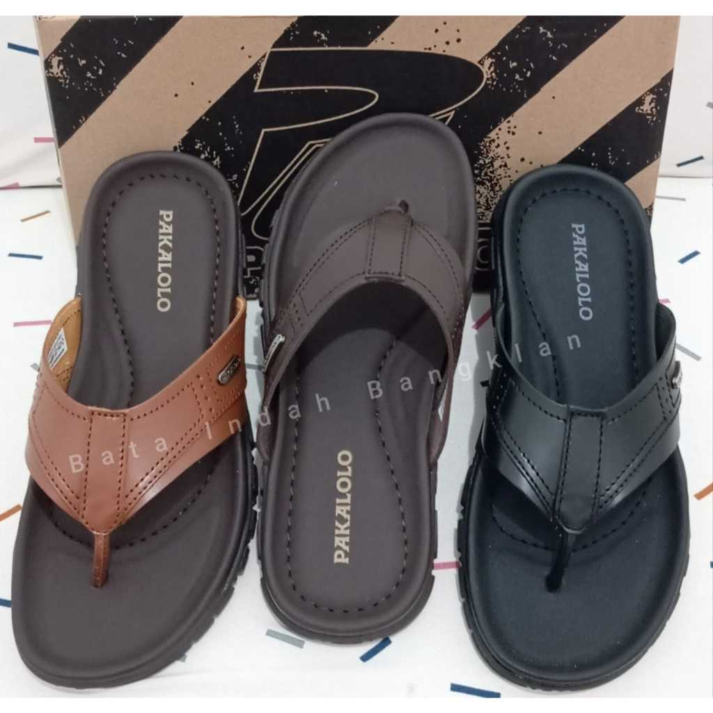 Sandal jepit kulit Pria PAKALOLO BRAVIA 01 Original