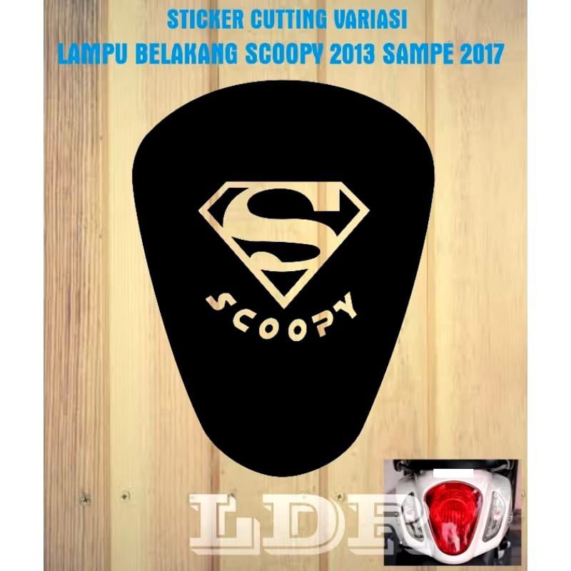 stiker cutting variasi lampu belakang motif gambar buat motor scoopy fi 2013,2014,2015,2016,2017