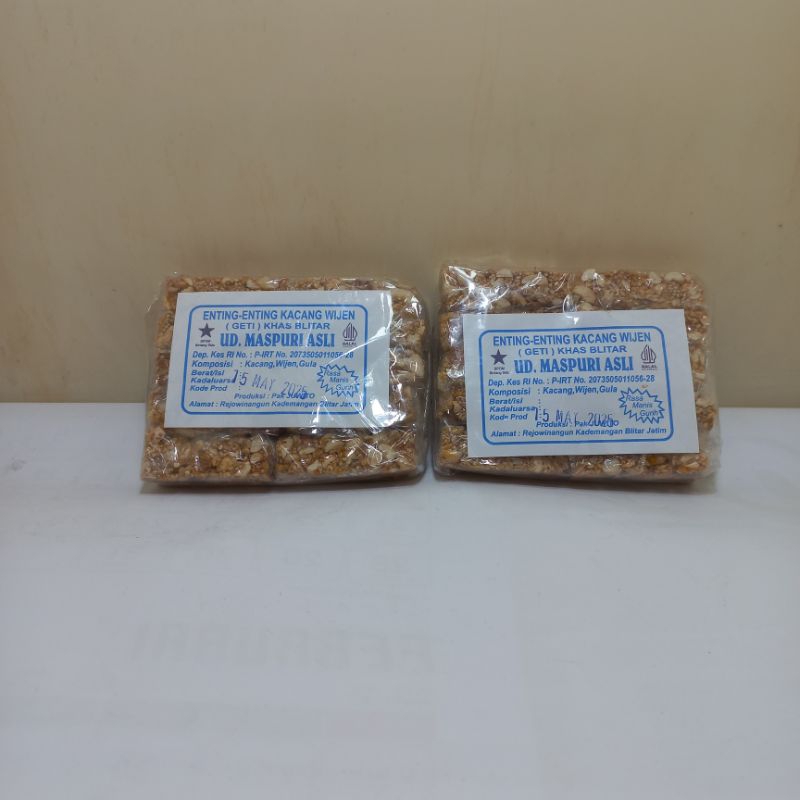 

Enting² Kacang Wijen. 1 pak isi 10.(kecil)"Maspuri".