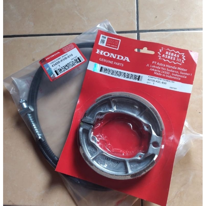 Paket Kabel Rem belakang  Kampas Rem Belakang Beat  fi, Scoopy fi, Vario fi, Vario 125  KVB.