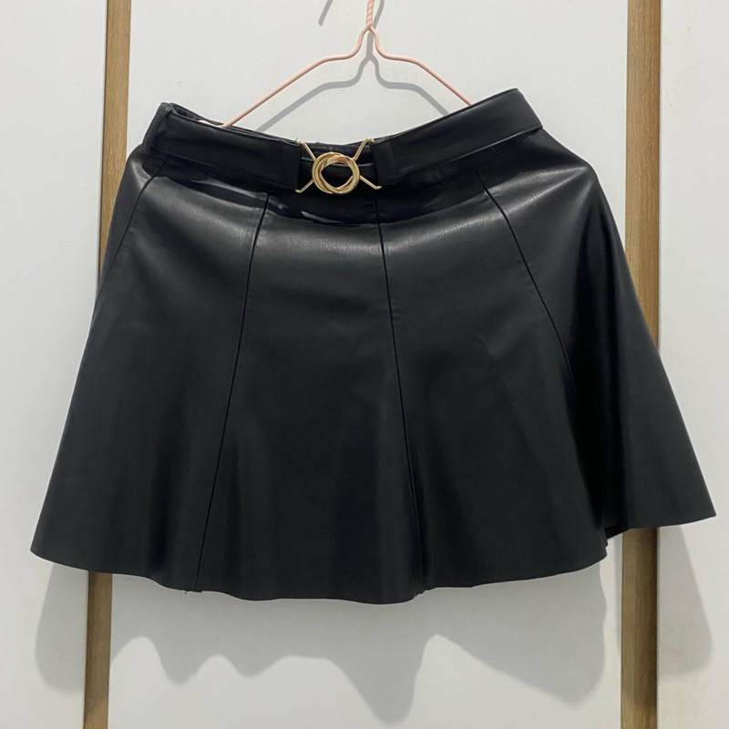 Preloved Zara Leather Skirt