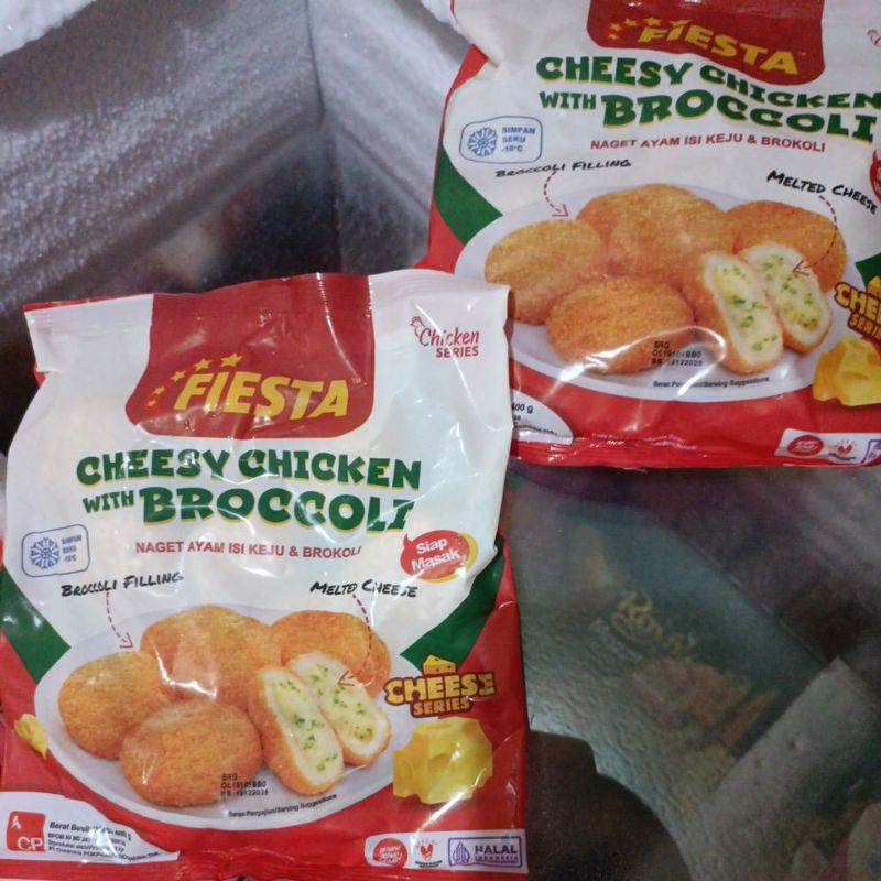 

Fiesta cheesy chicken with broccoli nugget ayam isi keju dan brokoli 400 gr