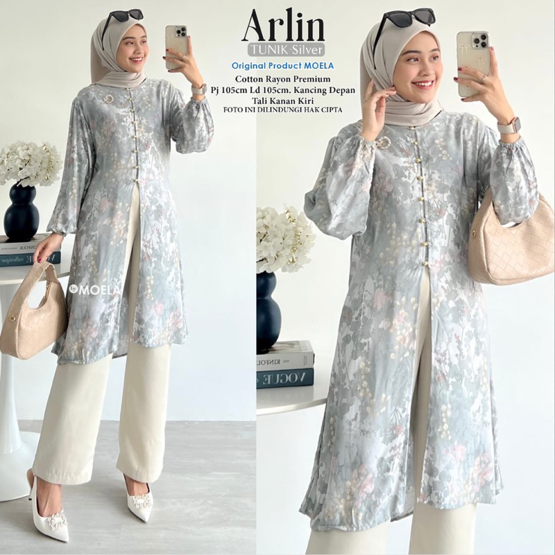 ARLIN TUNIK MUSLIM RAYON MOTIF BY MOELA