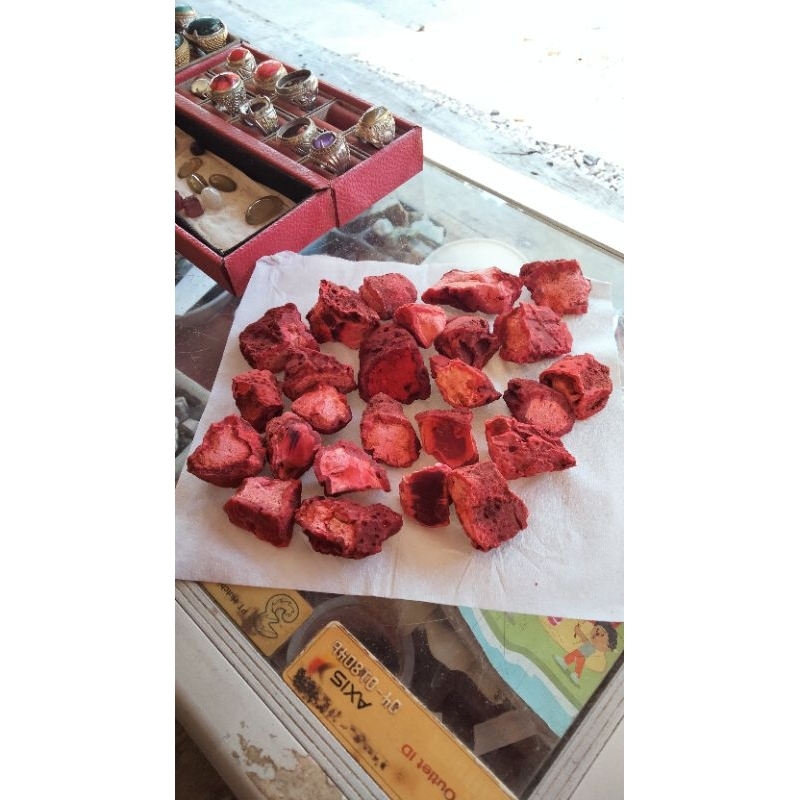 bahan batu rubah merah original Banyuwangi