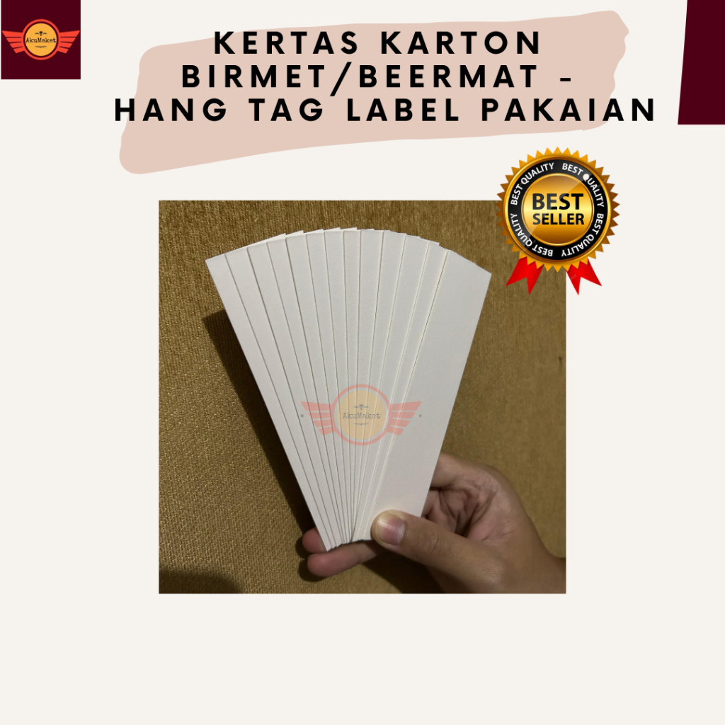 

Hang Tag - Label Harga Baju Kertas Karton Birmet / Beermat - Premium Quality