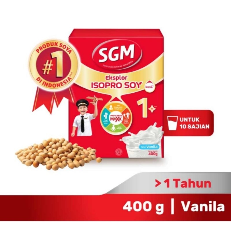 

SGM Isopro Soya 1+ Susu Pertumbuhan Madu/Vanila 400G