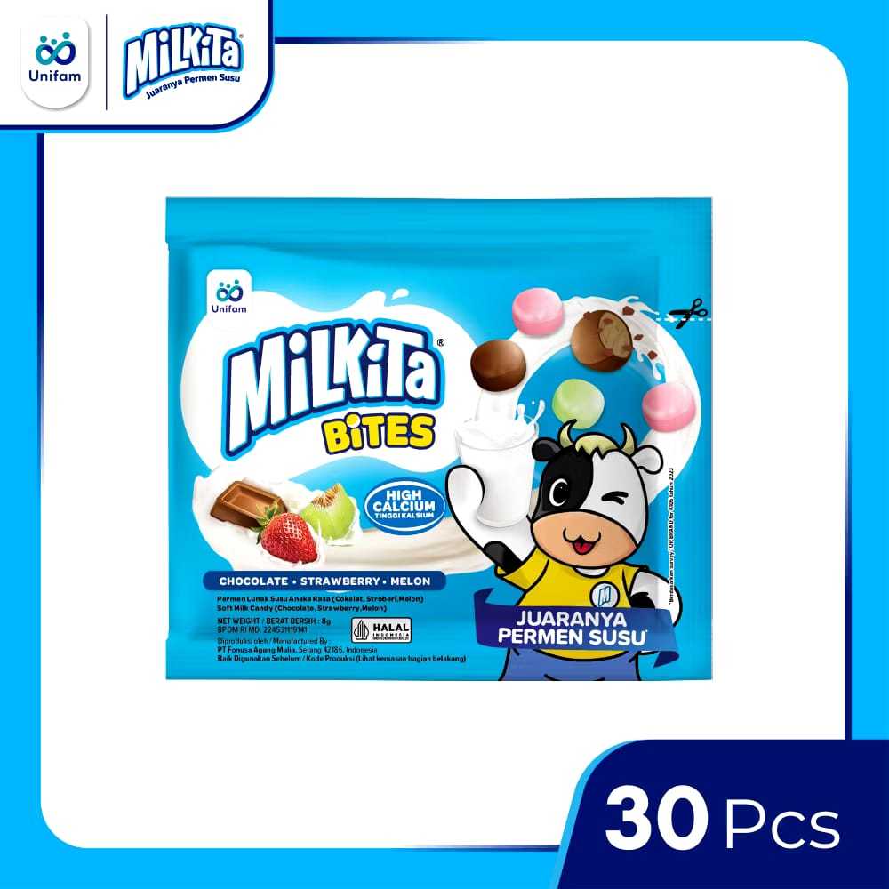 

Milkita Bites Isi 30 Pcs @ 8 Gr