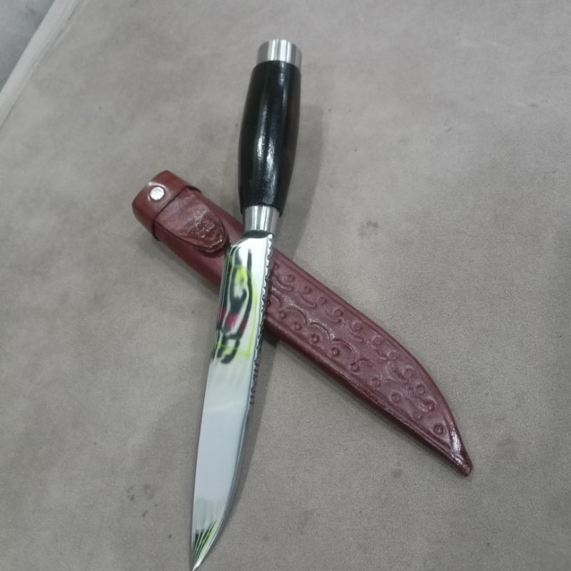 pisau tebal sarung kulit super tajam