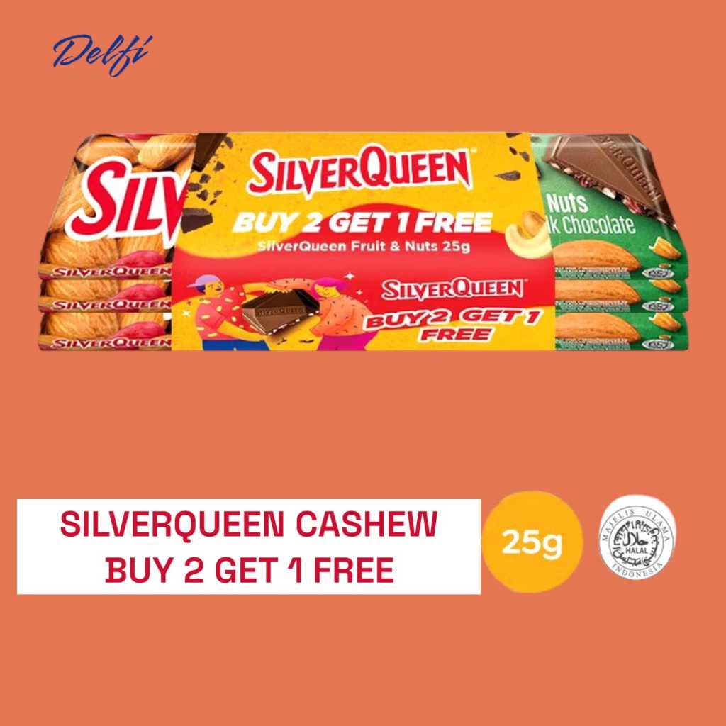 

Silver Queen Cashew 25g BUY 2 GET 1 FREE