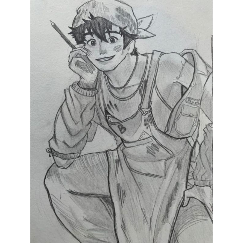 

lukisan cowok seniman