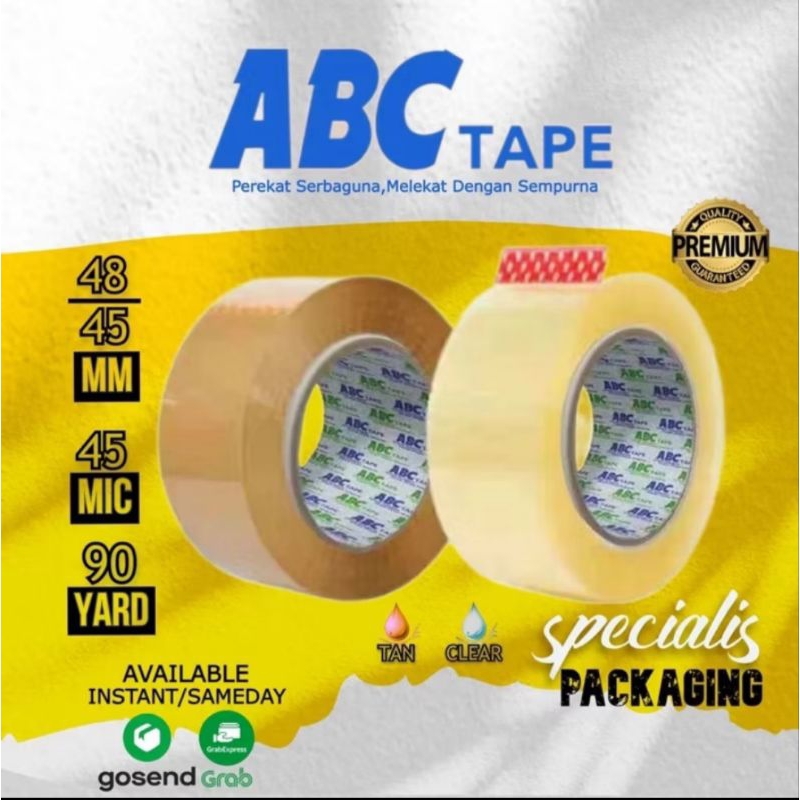 

Daimaru Lakban tape / Lakban OPP / Lakban Bening ABC Tape Perekat Serbaguna 2 Inch / 48 Mm x 90 Yard 1 pcs