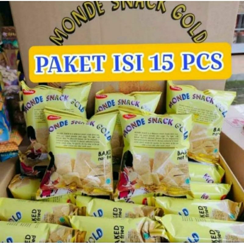 

[PAKET HEMAT TERMURAH MONDE] MONDE SNACK GOLD 15 pcs