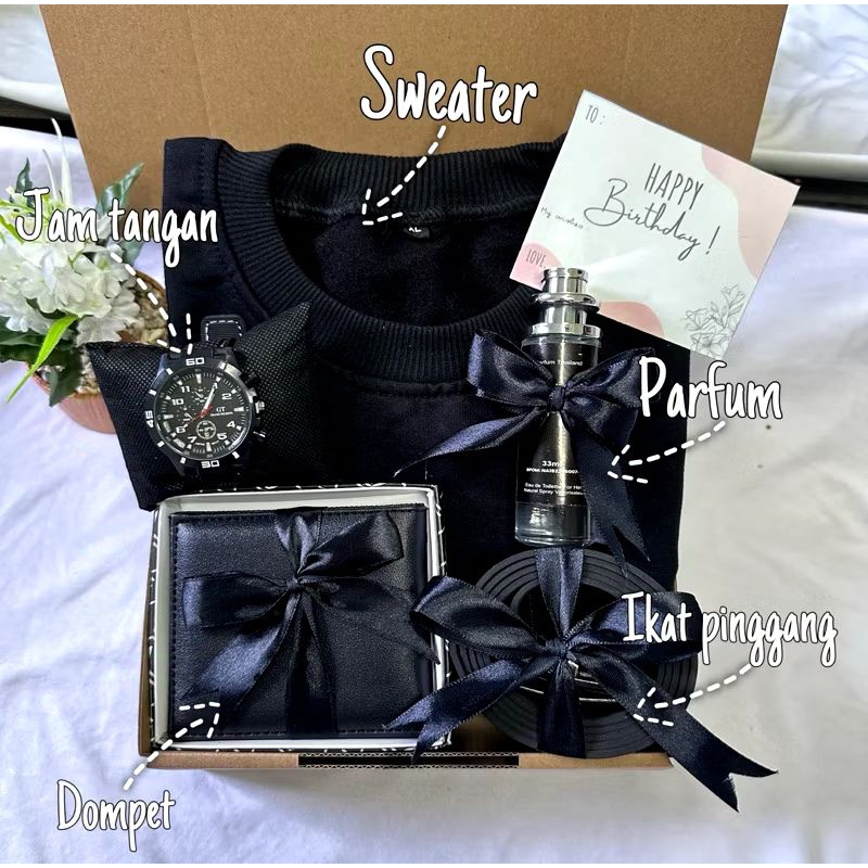 Hampers Sweater Cowok / Sweater Set / Kado Cowok /Kado Wisuda / Kado Ultah / Giftbox