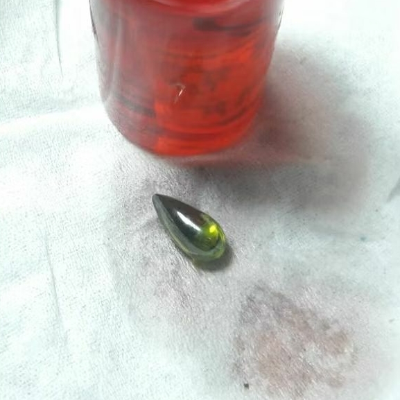 Batu akik tetes delima hijau pandan natural