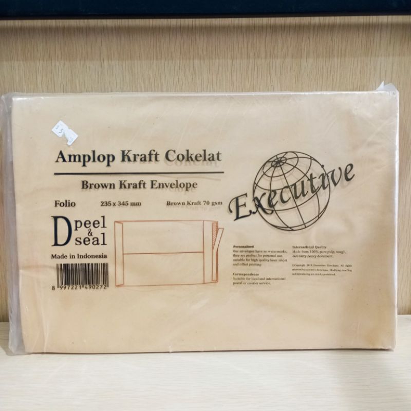 

(100PCS) AMPLOP COKLAT LEM FOLIO/D PACK