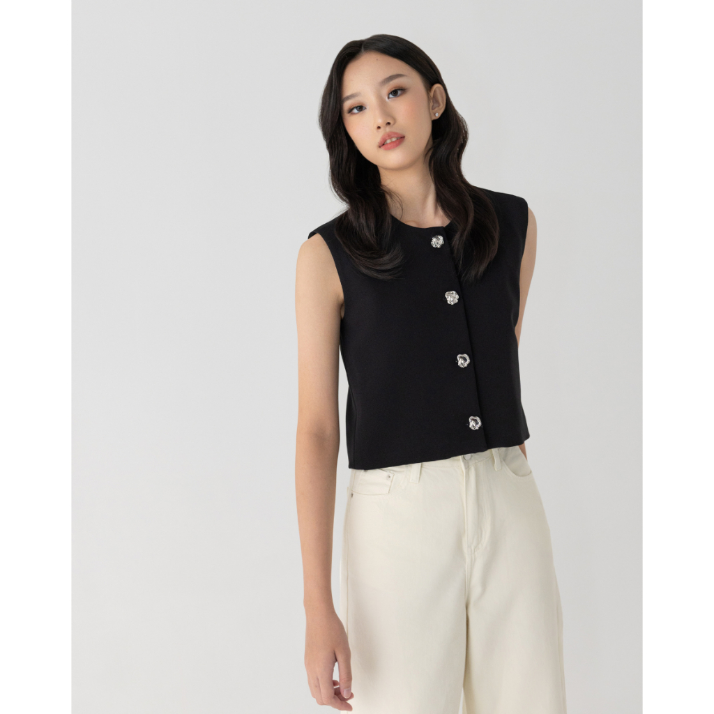 FLOMORS - FENELLA TOP BLACK