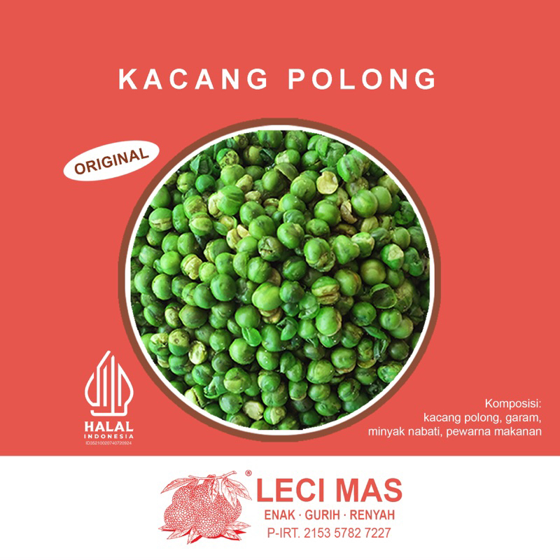 

Kacang Polong Hijau Leci Mas 100 gr, 250 gr, 500 gr, 1 kg Kiloan