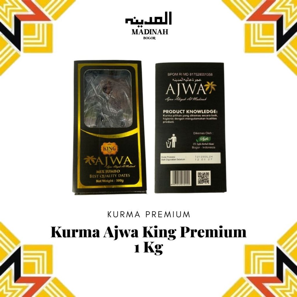 

Kurma Ajwa King Premium 1 Kg - Kurma Favorit, Fresh, Berkualitas Tinggi kurma kering