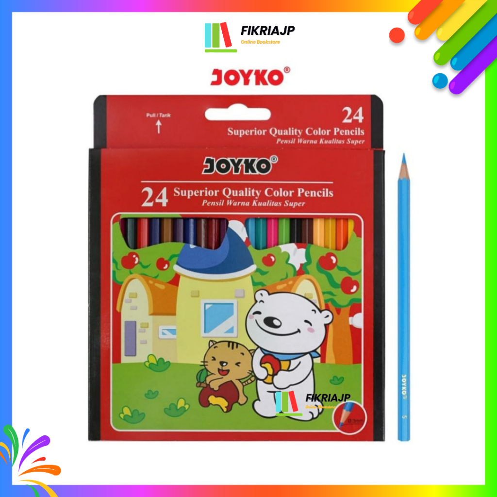 

Pensil Warna Panjang 24 Warna Joyko -Pulas Joyko