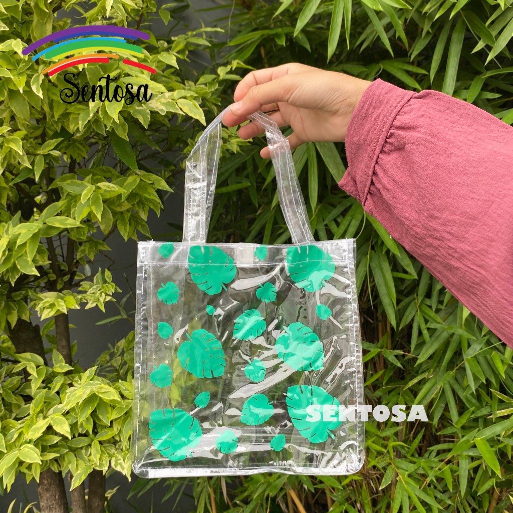 

Tas Mika Transparan Motif Daun Monstera Ready Stok - Siap Kirim