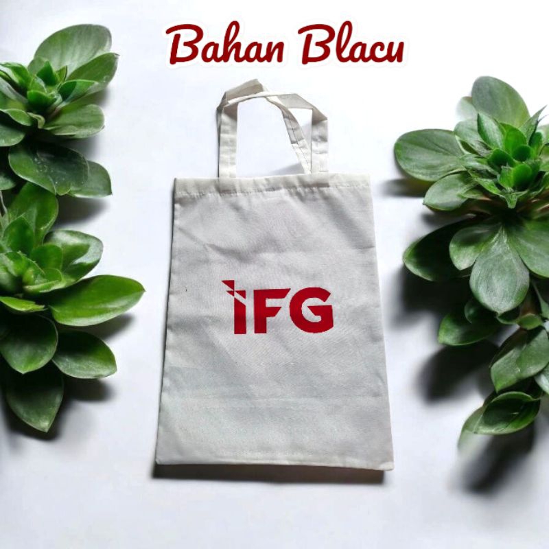 

Goodie Bag Custom Blacu Sablon ukuran 30x40
