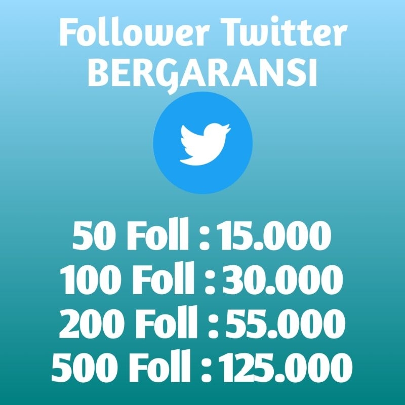 FOLLOWER TWITTER BERGARANSI, FOLLOWER TWIITER TERMURAH