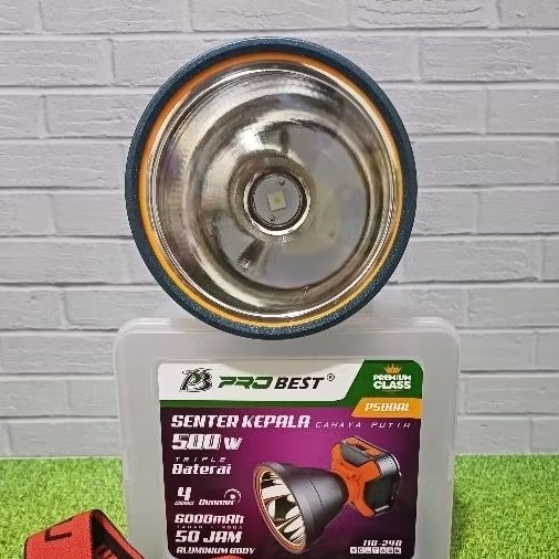 SENTER KEPALA PROBEST 500 WATT CAHAYA PUTIH TAHAN 50 JAM / ENTER KEPALA 500 WATT