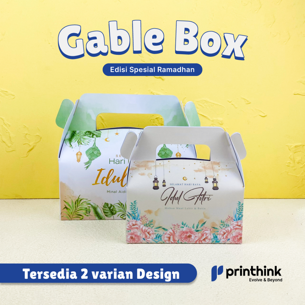

Gable Box Eid Mubarak Premium | Hampers Lebaran 2 Desain & Ukuran | Art Carton 310gsm