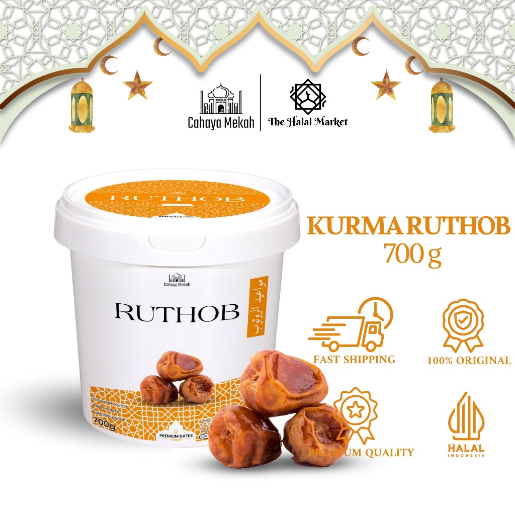 

Cahaya Mekah Kurma Ruthob Matang Asli Original Kemasan Ember 700 Gram