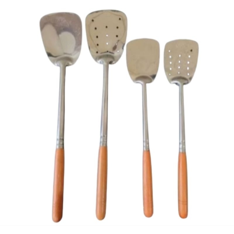 Spatula Susuk GRT Lubang Gagang Kayu /Sendok Wajan /Susuk Penggorengan Murah