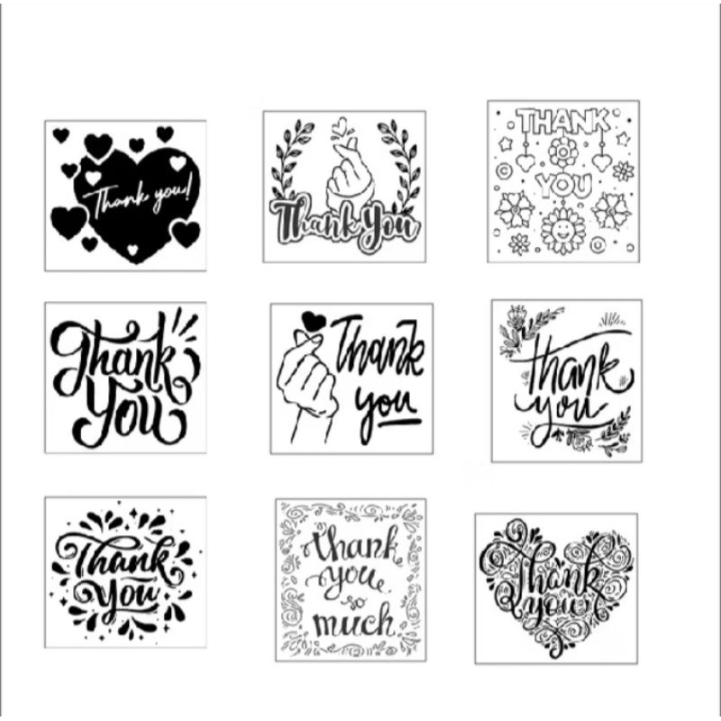 

Stiker Thank You Transfaran isi 100pcs stiker