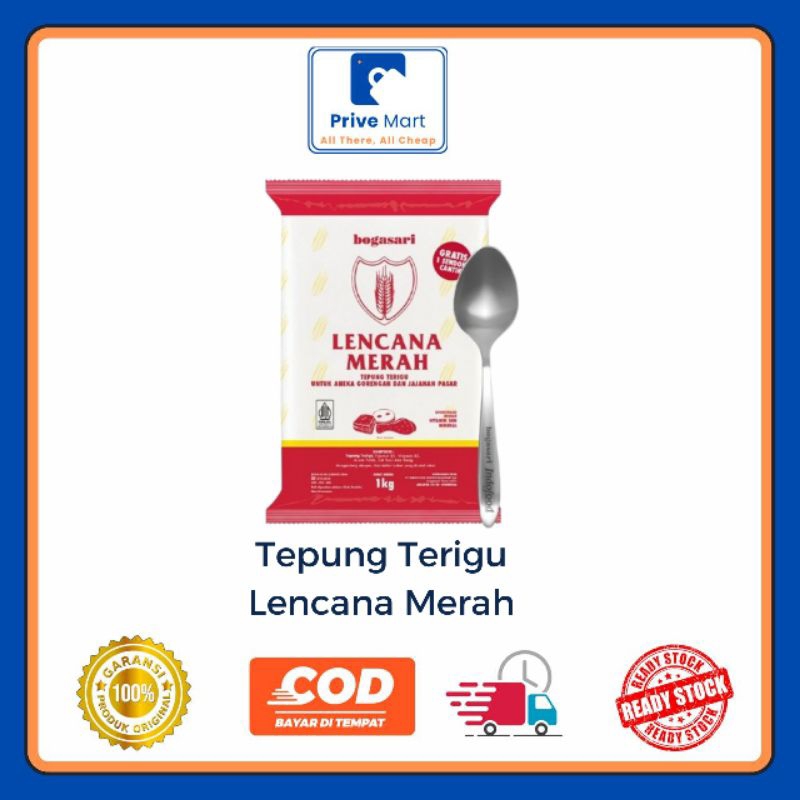 

Bogasari Lencana Merah Tepung Terigu 1kg Prive Mart