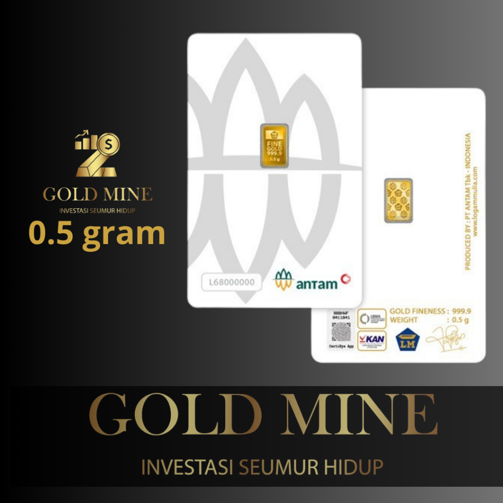 GOLD MINE LM ANTAM TERBARU 0.5 GRAM
