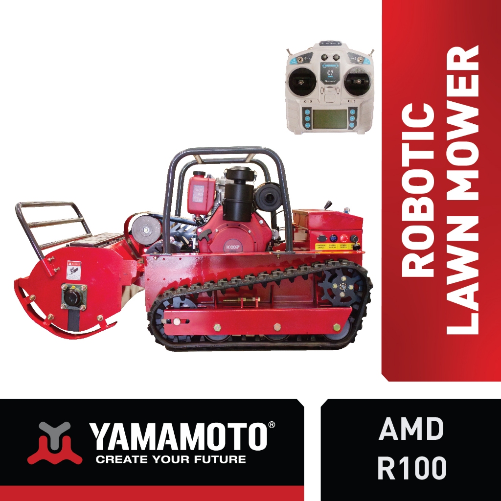 YAMAMOTO By Koop Robotic Lawn Mower Remote Control / Mesin Pemotong Rumput Traktor Remot Kontrol