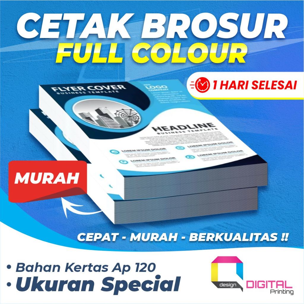 

PAKET BROSUR MURAH /FULL COLOR Uk ( SPECIAL ) : A4 / A5 / 1/3-A4 / A6 1 atau 2 sisi KILAT (1 HARI)