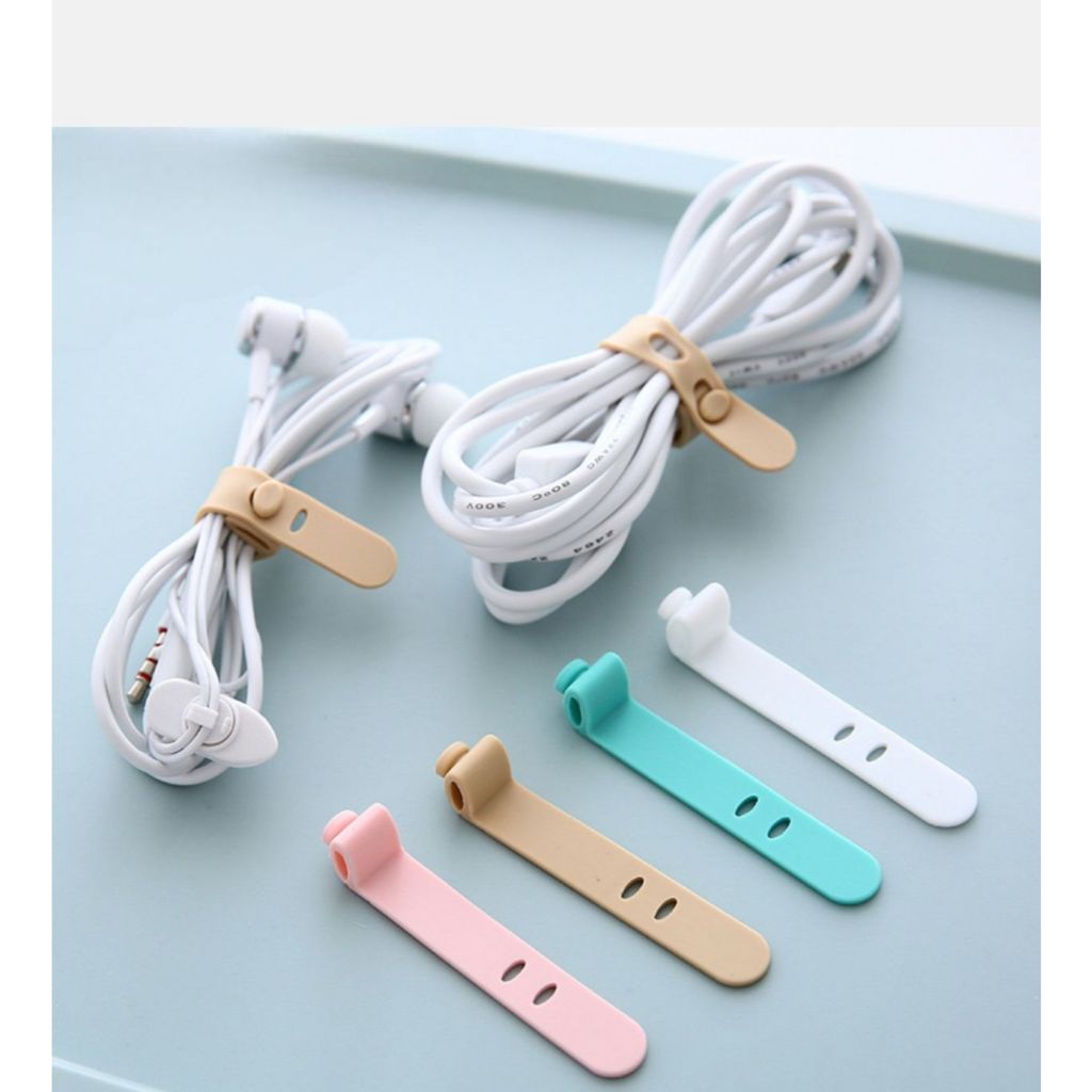 SH - (COD) Pengikat Kabel Charger Silikon Penggulung Cable Penjepit Kabel Charger Hp UniversalKC - (