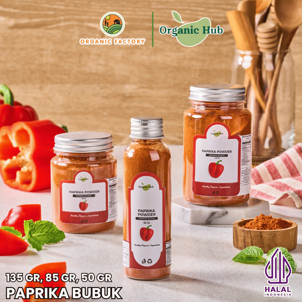

Organic Hub Paprika Merah Bubuk Red Paprika Powder Bumbu Masak Dapur Rempah Premium Asli