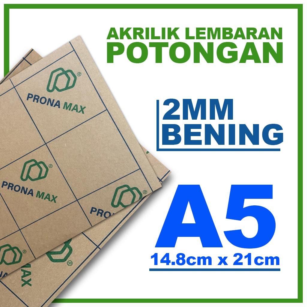 

Akrilik Lembaran 2mm Bening Ukuran A5 Potongan Custom Acrylic Pronamax