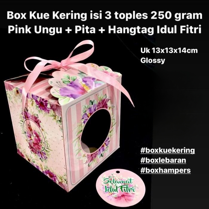 

Kardus Packaging Idul Fitri 13x13x14 Cm Pink Ungu