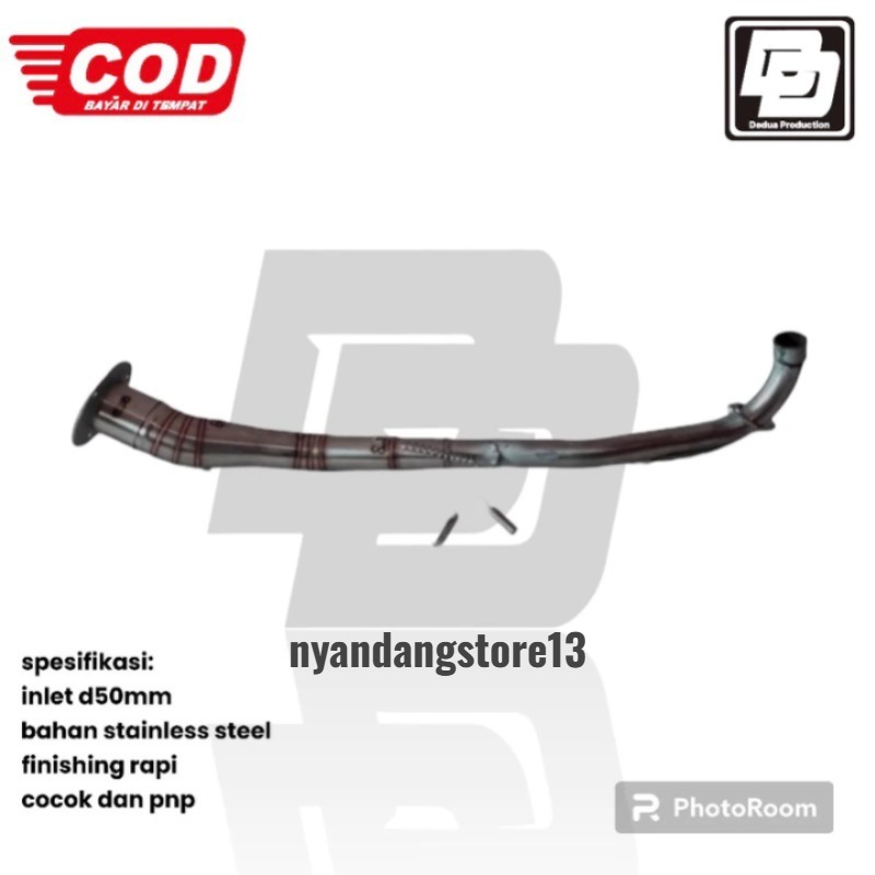 Leher heder pipa knalpot dan Adaptor PNP supra x 125, supra x 125 betmen, Supra x 125r, shogun sp125