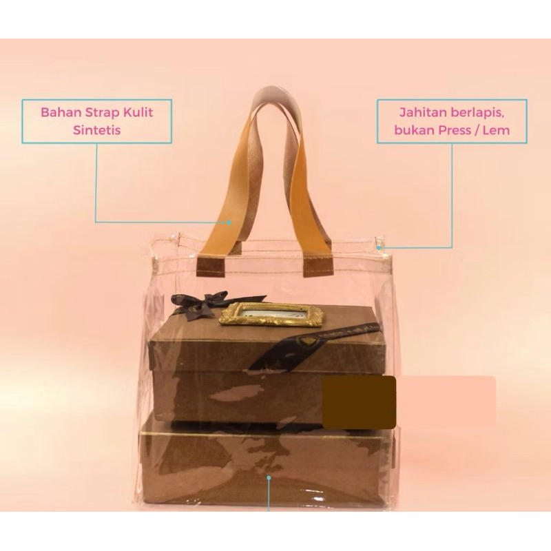 Tas Hampers Mika Cantik / Tas Mika Custom Bahan Tebal 0.4mm