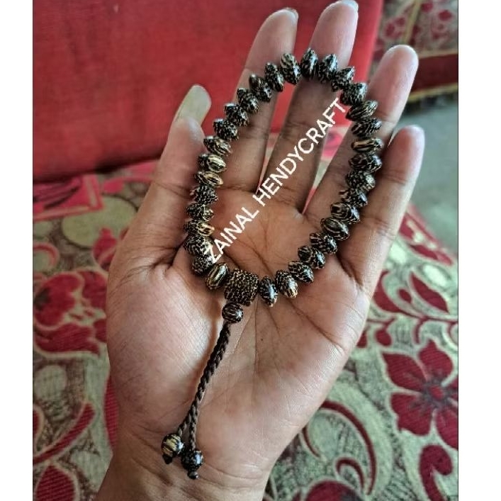 Gelang Liwung Hitam Pipih Model Serut