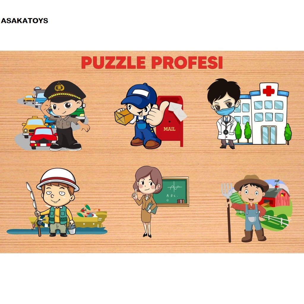 Puzzle Profesi - Mainan Anak Paud APE -AsakaToys