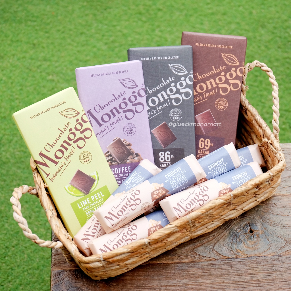 

Cokelat Monggo 80gr (Coffee - Dark Chocolate 69% - Dark Chocolate 86% - Lime Peel)