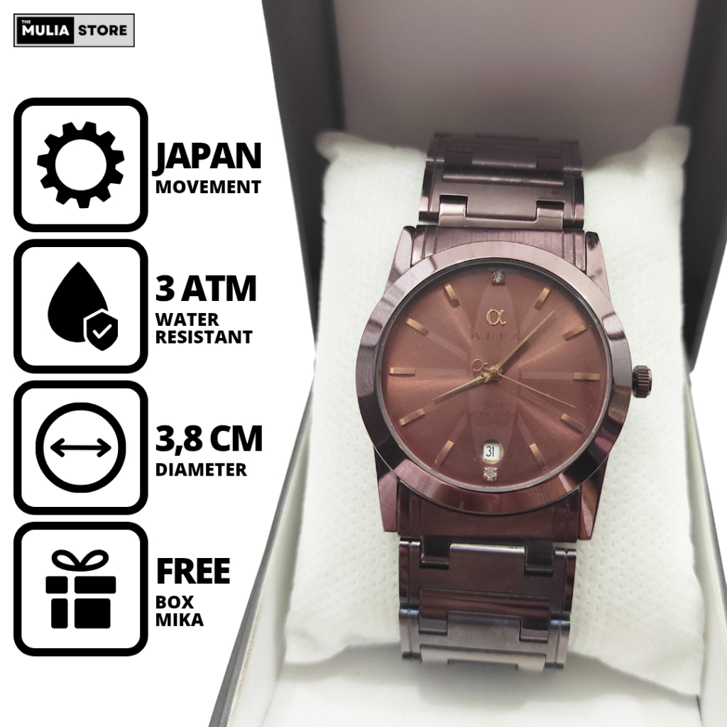 ALFA Jam Tangan Pria Alfa 2912 M Tanggal Analog